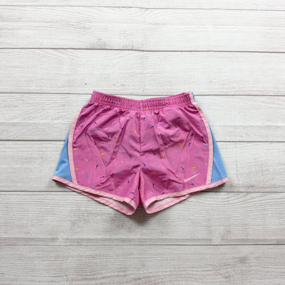 Nike Girls Dri-FIT Elastic Waist Multi Colored Pink Blue Training Shorts 6