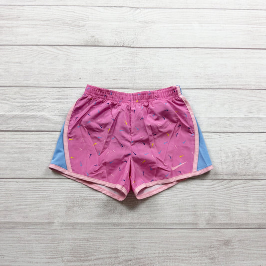Nike Girls Dri-FIT Elastic Waist Multi Colored Pink Blue Training Shorts 6