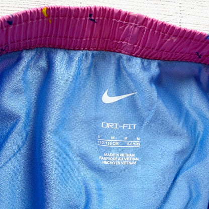 Nike Girls Dri-FIT Elastic Waist Multi Colored Pink Blue Training Shorts 6