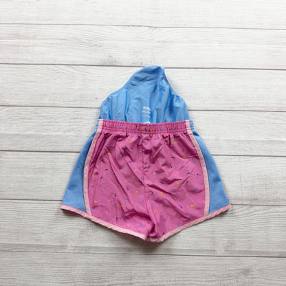 Nike Girls Dri-FIT Elastic Waist Multi Colored Pink Blue Training Shorts 6