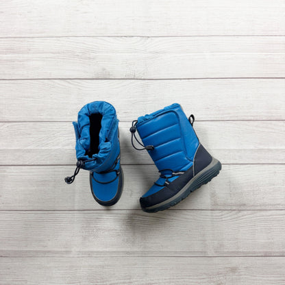 Lands End Toddler Snow Boots Blue Black Waterproof Adjustable Fit 13