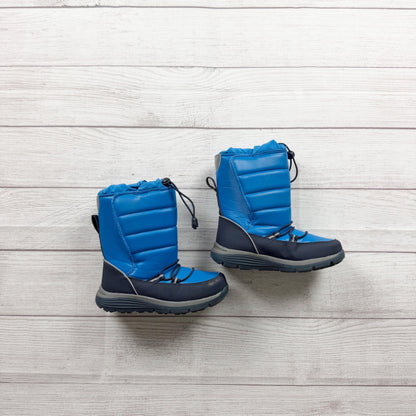 Lands End Toddler Snow Boots Blue Black Waterproof Adjustable Fit 13