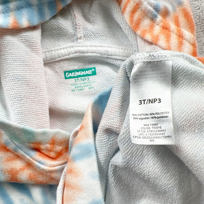 Garanimals Tie Dye Hooded Tank Top Sleeveless Hoodie “Living My Best Life” 3T