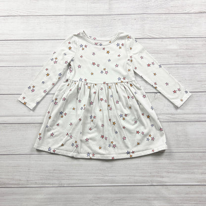 Cat & Jack Toddler Dress Multicolor Star Print Long Sleeve Twirl Dress 4T