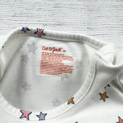 Cat & Jack Toddler Dress Multicolor Star Print Long Sleeve Twirl Dress 4T