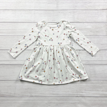 Cat & Jack Toddler Dress Multicolor Star Print Long Sleeve Twirl Dress 4T