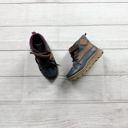 Carter's Kids Blue & Brown Duck Boots All-Weather Lace-Up 10