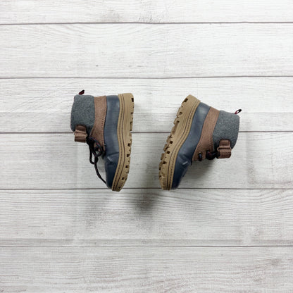 Carter's Kids Blue & Brown Duck Boots All-Weather Lace-Up 10
