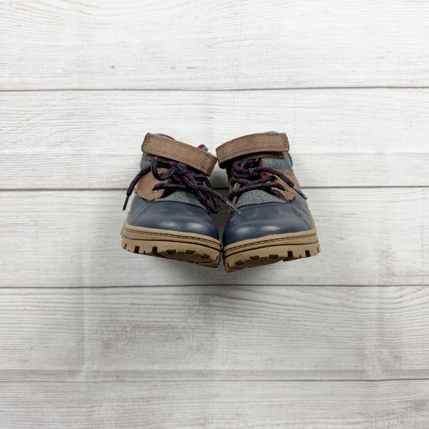 Carter's Kids Blue & Brown Duck Boots All-Weather Lace-Up 10