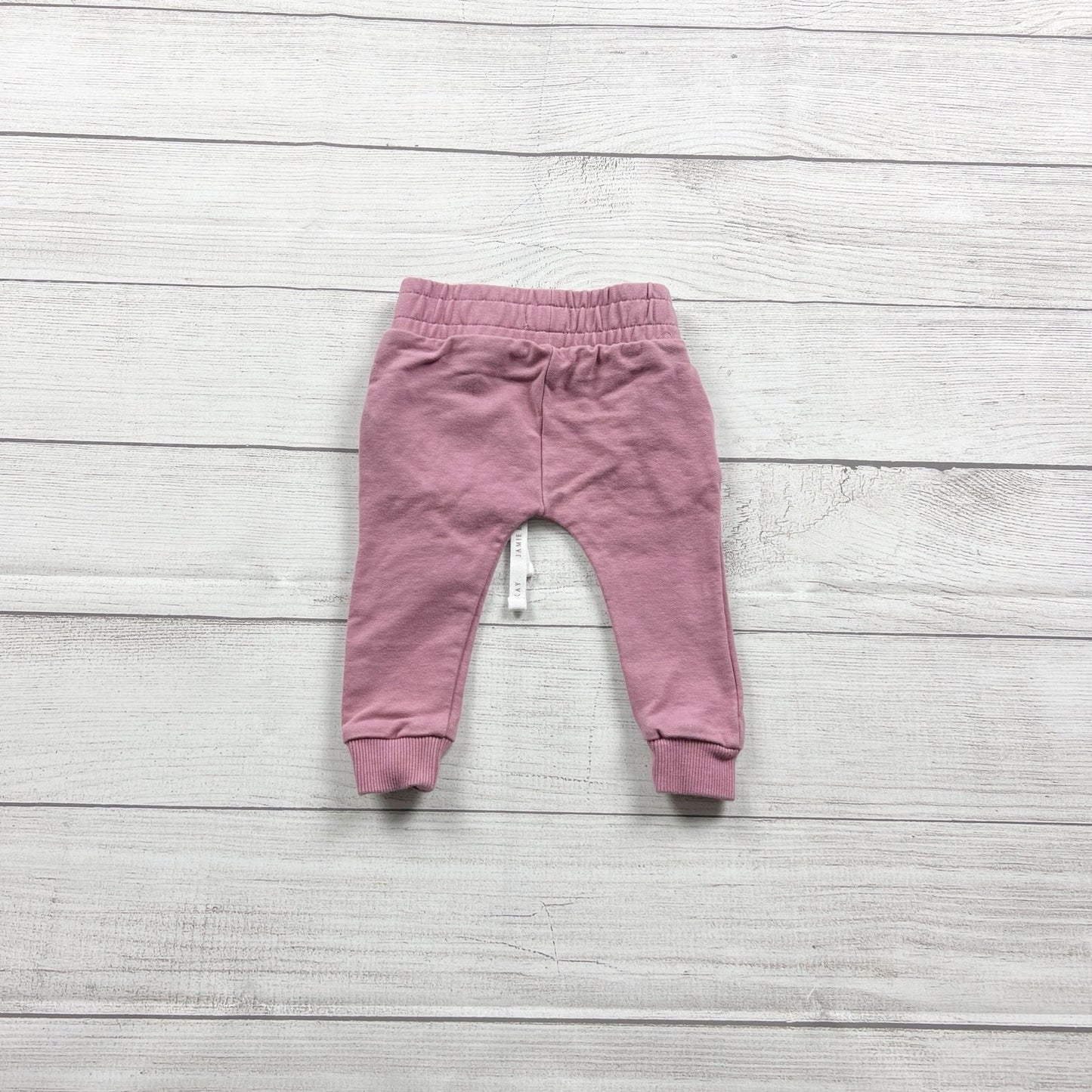 Jamie Kay Baby Girls Pink Elastic Waist Cotton Blend Jogger Pants 3-6 Months