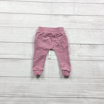 Jamie Kay Baby Girls Pink Elastic Waist Cotton Blend Jogger Pants 3-6 Months