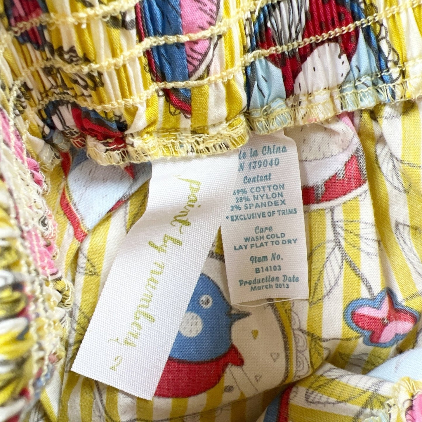 Matilda Jane x Paint By Numbers Skirt Stripe Bird Print Purple Ruffle Twirl 2