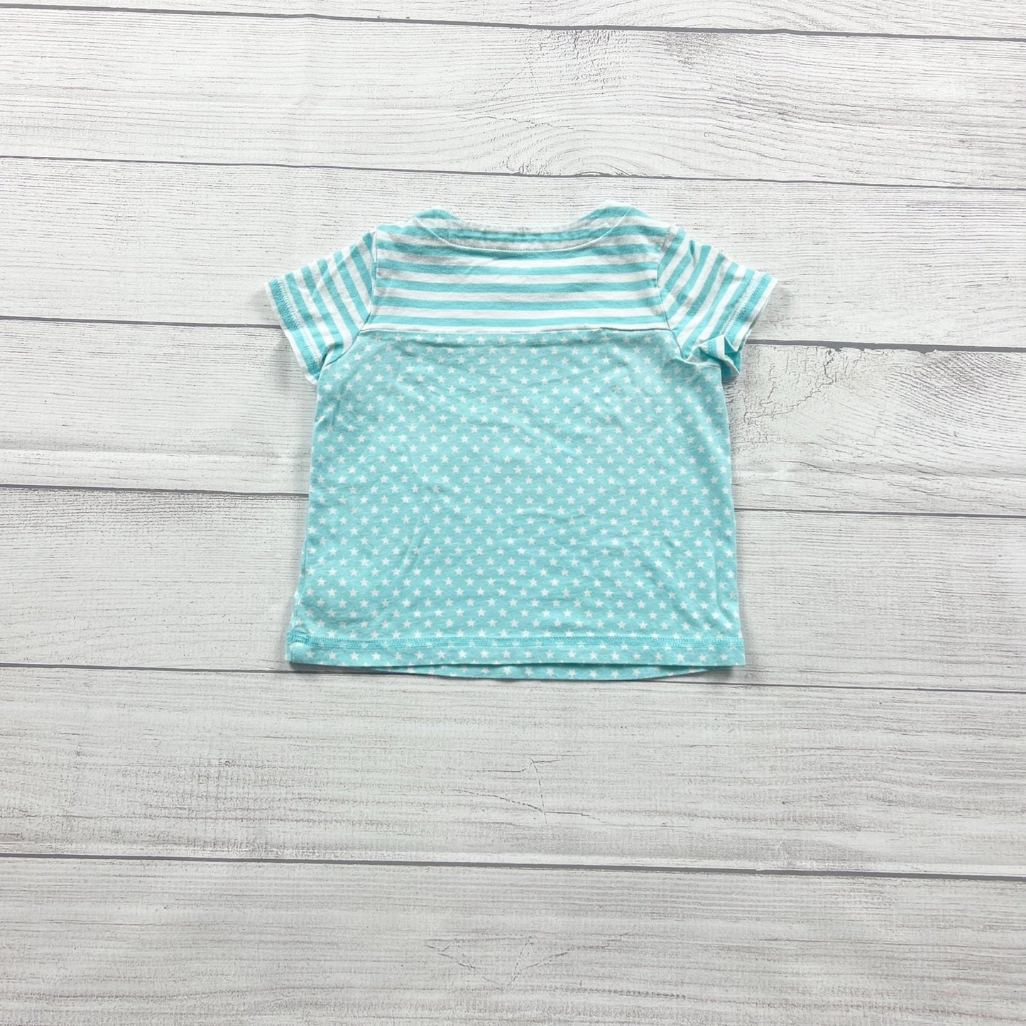 babyGap Toddler T-Shirt Blue Striped Star Print 18-24 Months