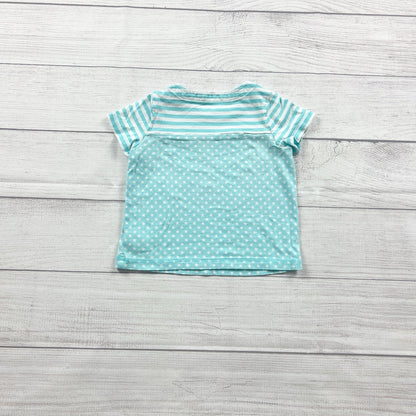 babyGap Toddler T-Shirt Blue Striped Star Print 18-24 Months