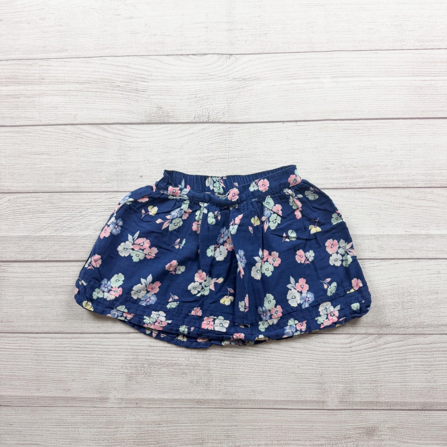 Carter's Girls Floral Print Skirt Navy Comfortable Lightweight Design 6