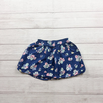 Carter's Girls Floral Print Skirt Navy Comfortable Lightweight Design 6