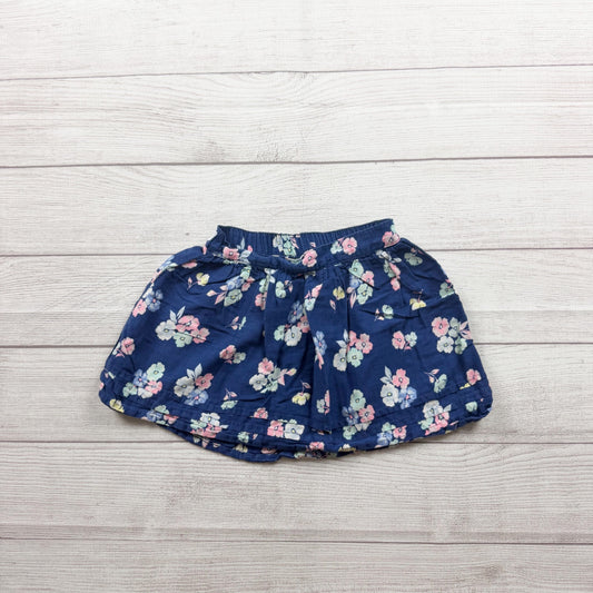 Carter's Girls Floral Print Skirt Navy Comfortable Lightweight Design 6