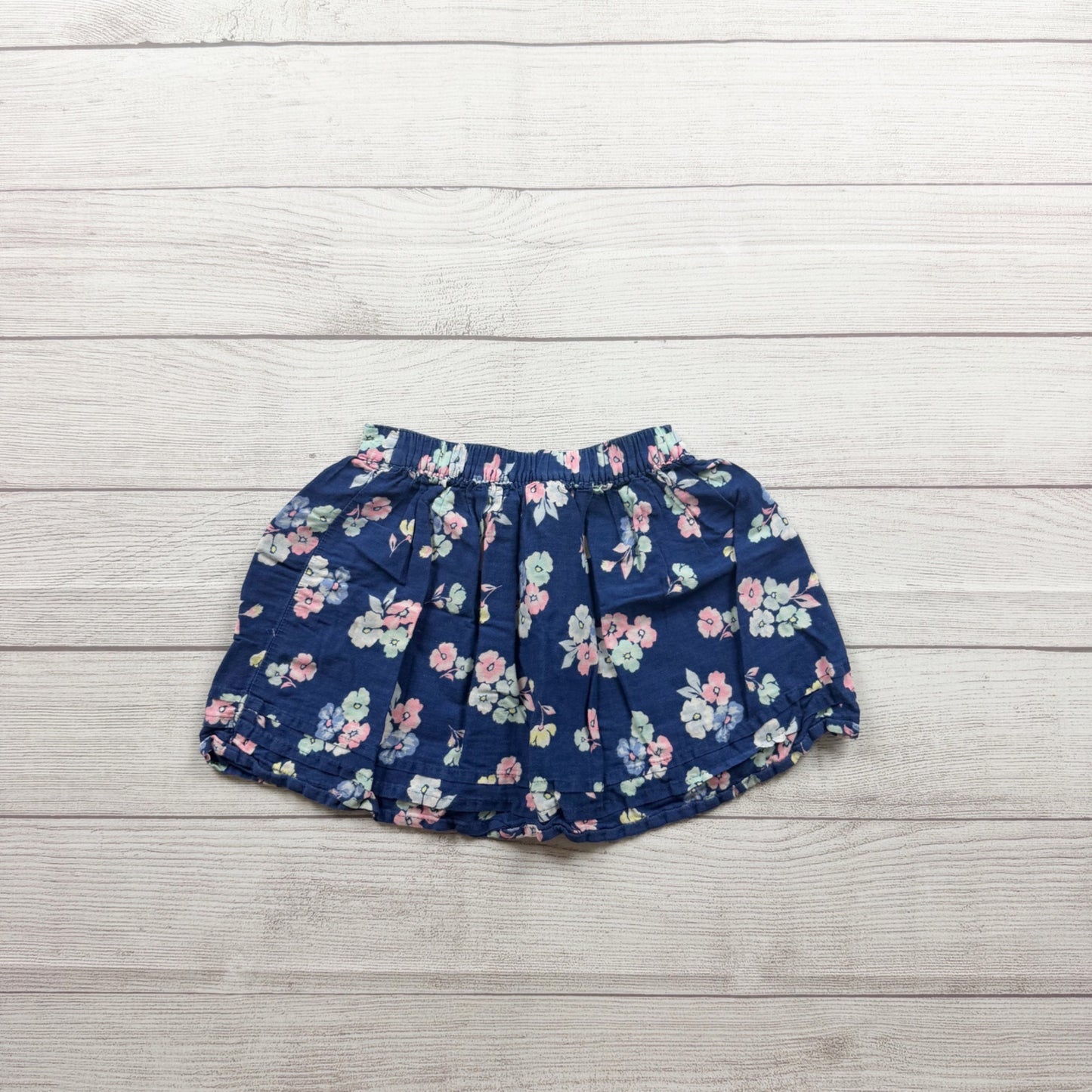 Carter's Girls Floral Print Skirt Navy Comfortable Lightweight Design 6