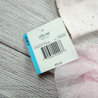 Little Me Baby Girl Outfit Tutu Dress Polka Dot Leggings Headband NWT 3-6 Months