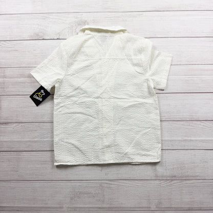 Art Class Boys Textured White Collared Button Down Shirt Lightweight NWT M 8