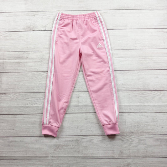 Adidas Girls Pink Track Pants Elastic Waist Lightweight Activewear Casual 6