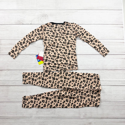 Kickee Pants Kids Pajama Set Leopard Print Bamboo Viscose Sleepwear NWT 5