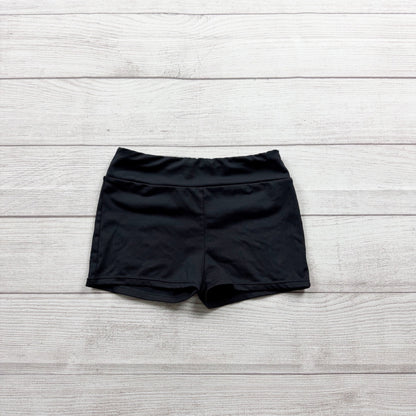 Danskin Freestyle Girls Dance Shorts Black Spandex Activewear Gymnastics 7-8