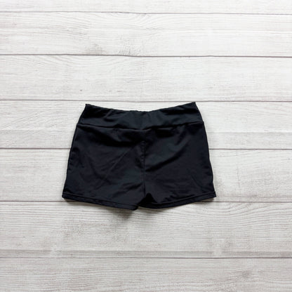 Danskin Freestyle Girls Dance Shorts Black Spandex Activewear Gymnastics 7-8