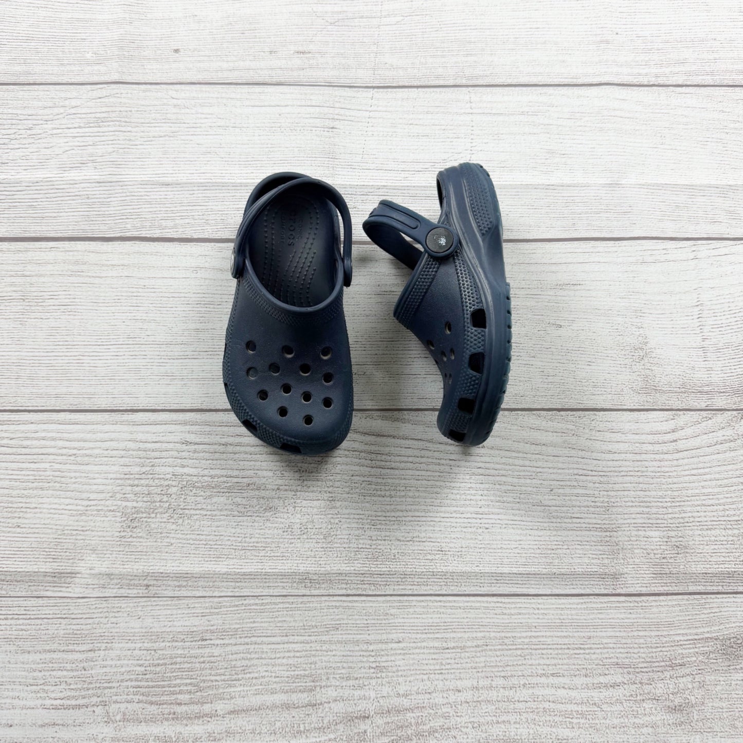 Crocs Kids Toddler Classic Clogs Navy Blue Slip-On Water Shoes 10