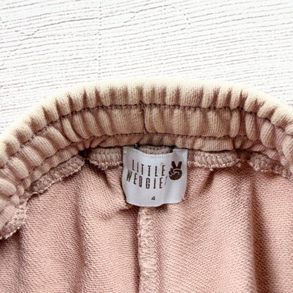 Little Wedgies Never Grow Up Jogger Pants Beige Pockets 4