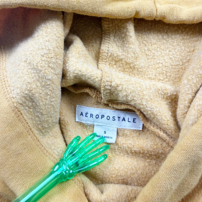 Aeropostale Yellow Fleece Lined Pullover Hoodie Small