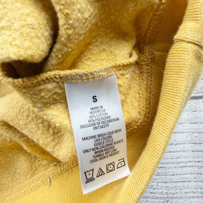 Aeropostale Yellow Fleece Lined Pullover Hoodie Small
