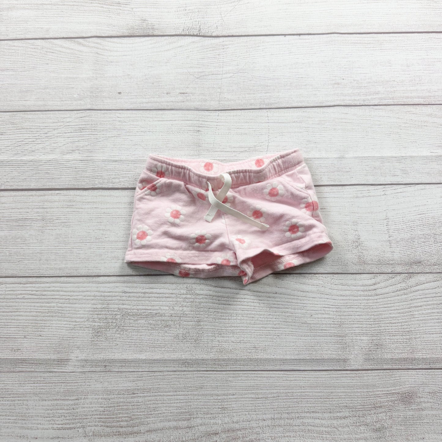 Carter’s Baby Girl Pink Floral Shorts Soft Cotton Design Bow 6-9 Months
