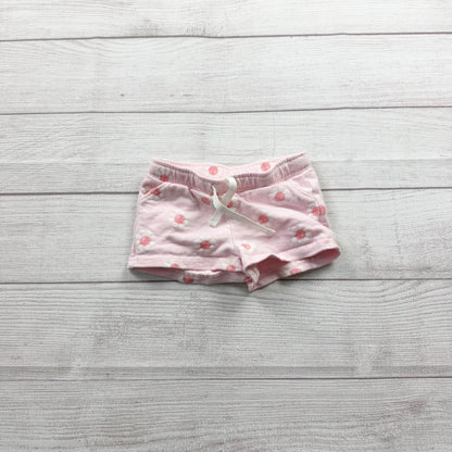 Carter’s Baby Girl Pink Floral Shorts Soft Cotton Design Bow 6-9 Months