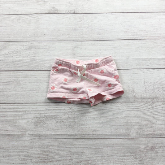Carter’s Baby Girl Pink Floral Shorts Soft Cotton Design Bow 6-9 Months