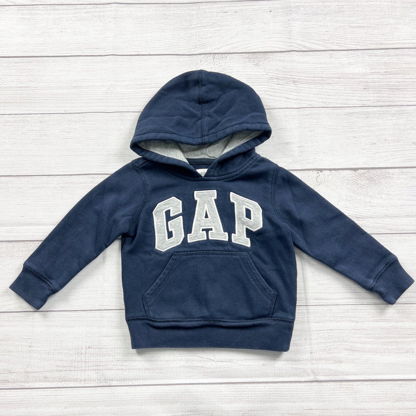 Gap Baby Toddler Navy Blue Pullover Hoodie Logo 18-24 Months