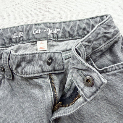 Cat & Jack Gray Wide Leg Jeans Denim Youth Stylish Comfortable Fit 7
