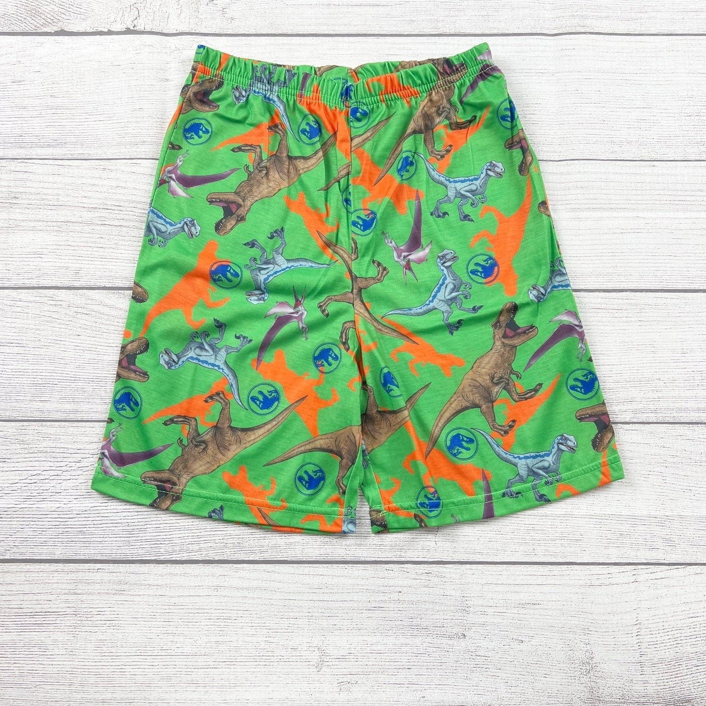 Jurassic World Boys Pajamas 3pc Set Dinosaur Sleepwear Shirt Tank Pants NWT 8