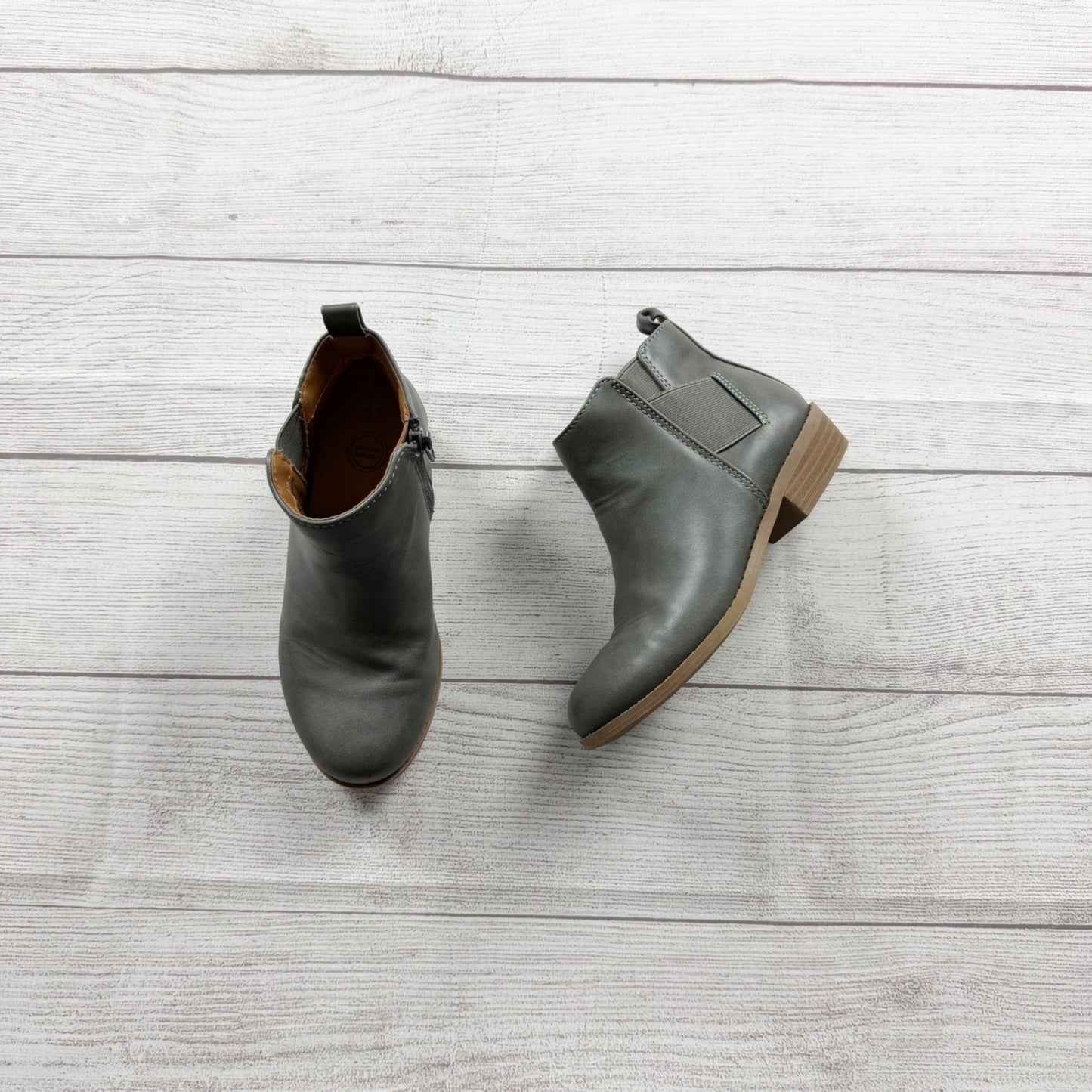 Wonder Nation Girls Ankle Boots Chelsea Booties Side Zip Casual Shoes 13
