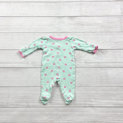 Carter’s Just One You Baby Girl Sleeper Crab Footed Pajamas Newborn