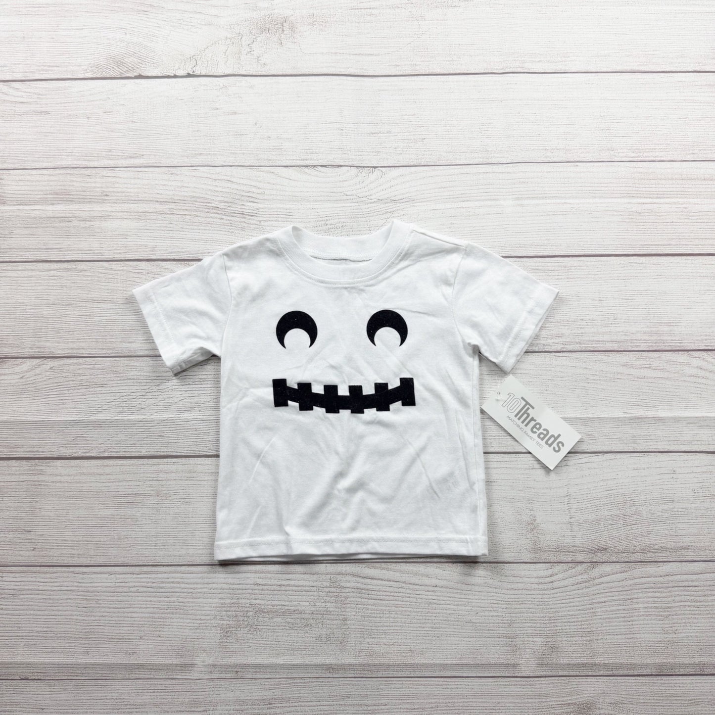 10Threads Baby Short Sleeve Graphic Tee Halloween Face Design NWT 12-18 Months