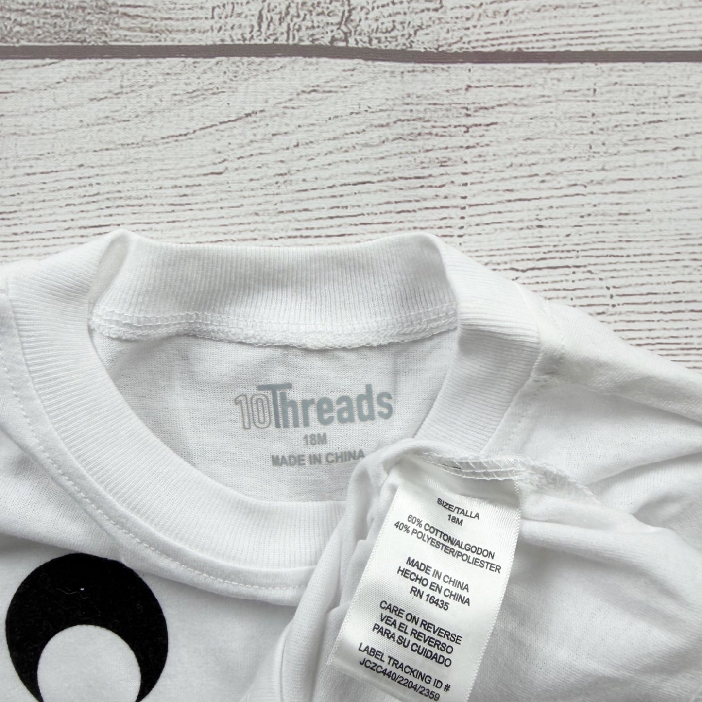 10Threads Baby Short Sleeve Graphic Tee Halloween Face Design NWT 12-18 Months