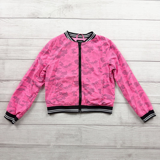 Kidpik Girls Bomber Jacket Pink Camo Zip Up Lightweight Coat 7-8