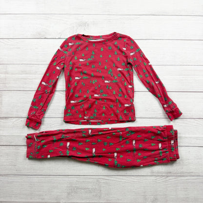 Vineyard Vines Kids Holiday Pajama Set Christmas Trees Snug Fit Cotton 6