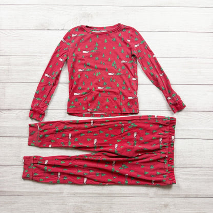 Vineyard Vines Kids Holiday Pajama Set Christmas Trees Snug Fit Cotton 6