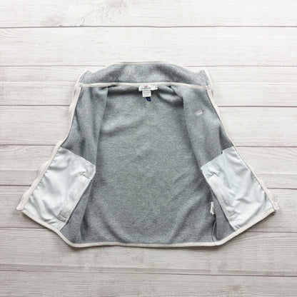 Vineyard Vines Girls Gray Fleece Vest Full Zip Sleeveless Lightweight S 7-8
