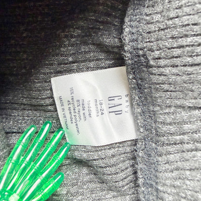 Baby Gap Gray Ribbed Sweater Joggers Set Outfit 18-24 Months