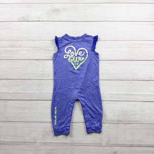 Under Armour Baby Romper “Love to Win” Sleeveless One Piece Ruffle 6-9 Months