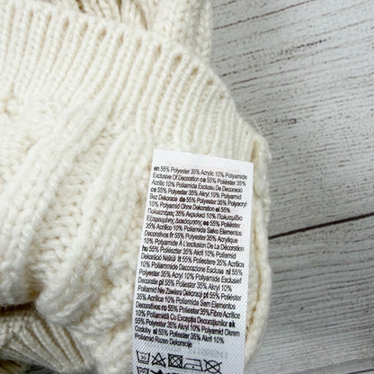 Primark Girls Cream Cable Knit Sweater Dress Floral Embroidered NWT 4-5