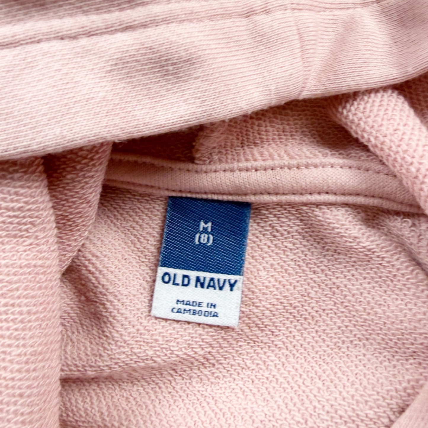 Old Navy Girls Pink Hoodie Sweatshirt “Radiate Good Vibes” Graphic M (8)